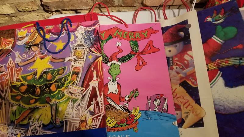 lot 61 image: Vintage Christmas Wrap and Boxes