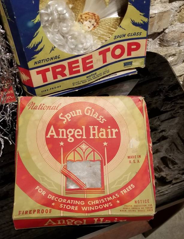 lot 60 image: Vintage Christmas Decor Collection  Tinsel  Angel Hair