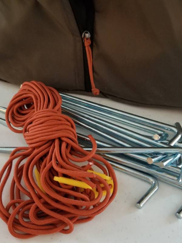 lot 90 image: REI Base Camp 6 Roomy 3 Season Tent and Tarp  NEW