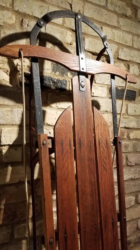 lot 46 image: Old Antique Wooden Sled