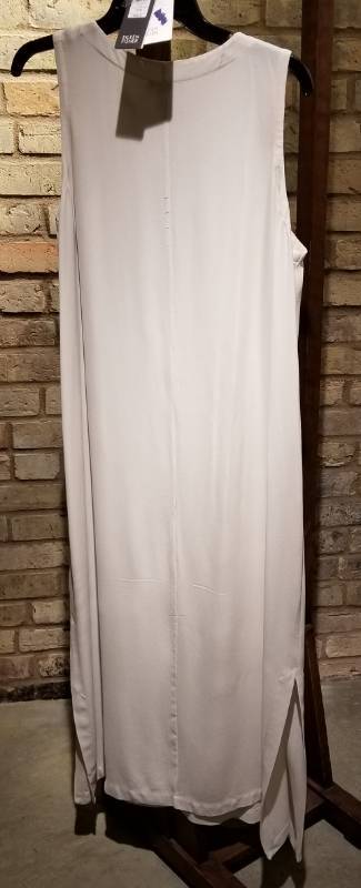 lot 83 image: Eileen Fisher Two Piece Silk Shift Dress and Cotton Sweater MM
