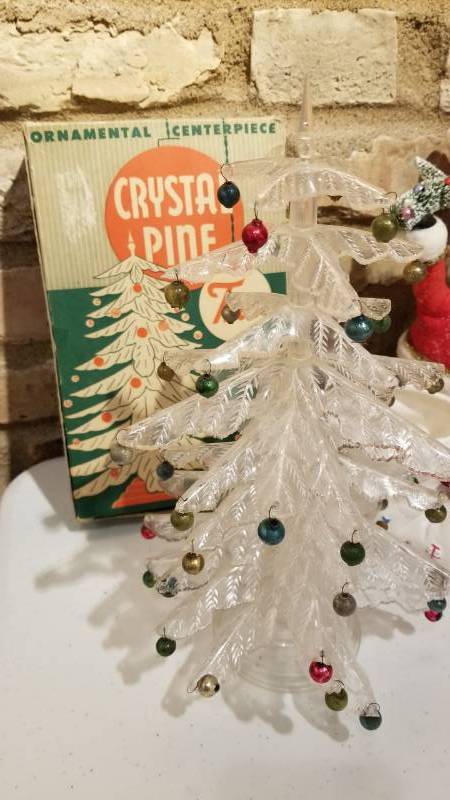lot 63 image: Vintage Acrylic Christmas Tree and Santa Lot