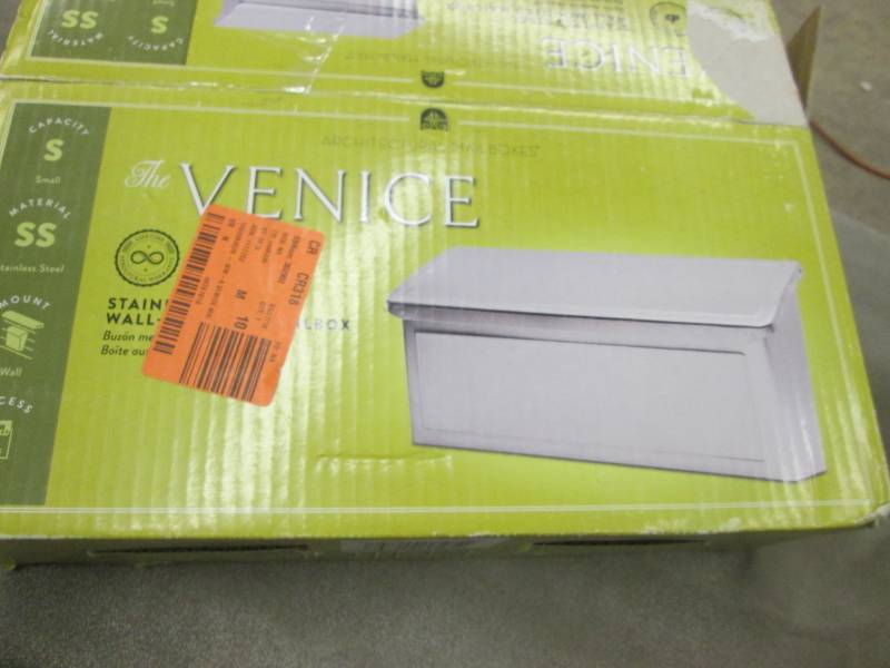 lot 20 image: Venice Steel Wall Mounted Mailbox, ...