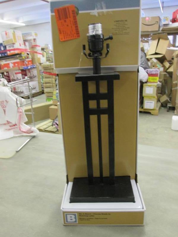 lot 44 image: Hampton Bay Table Lamp Dark Squares...