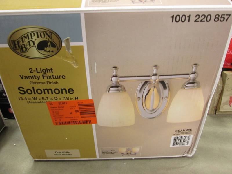 lot 71 image: Hampton Bay Solomone 2-Light Polish...