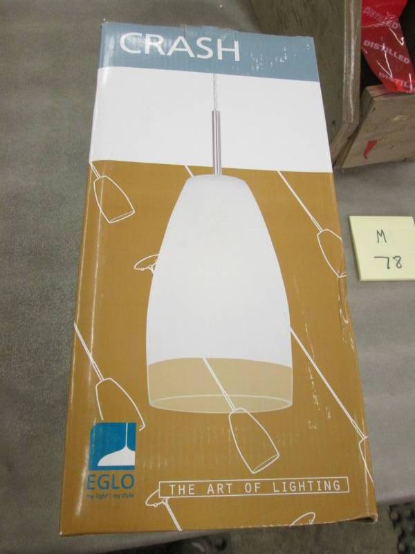 lot 78 image: Eglo Crash 1-Light Matte Nickel Han...