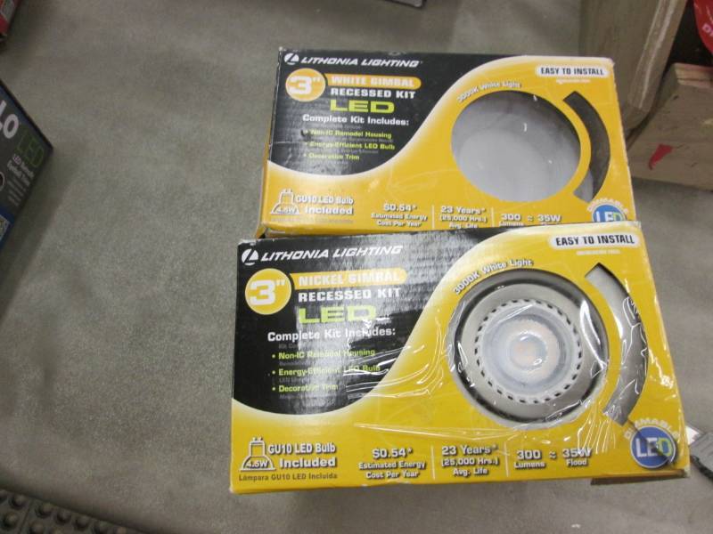 lot 118 image: Lot of 2 Assorted 3 inch Recessed K...