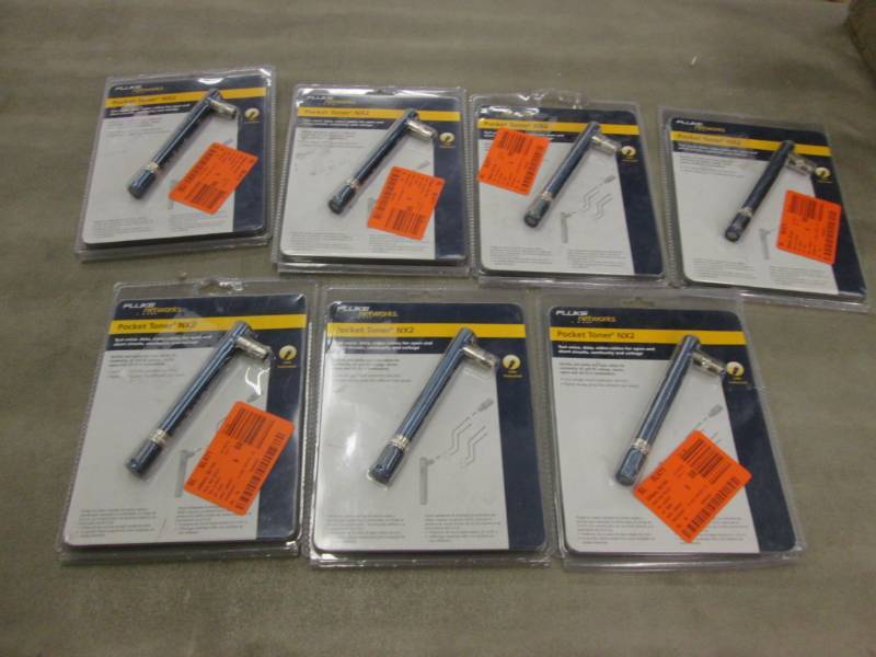lot 136 image: Lot of 7 Fluke Networks Pocket Tone...