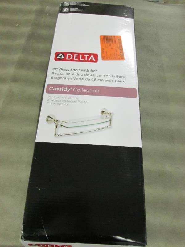 lot 148 image: Delta  Cassidy 18 in. Glass Bathroo...