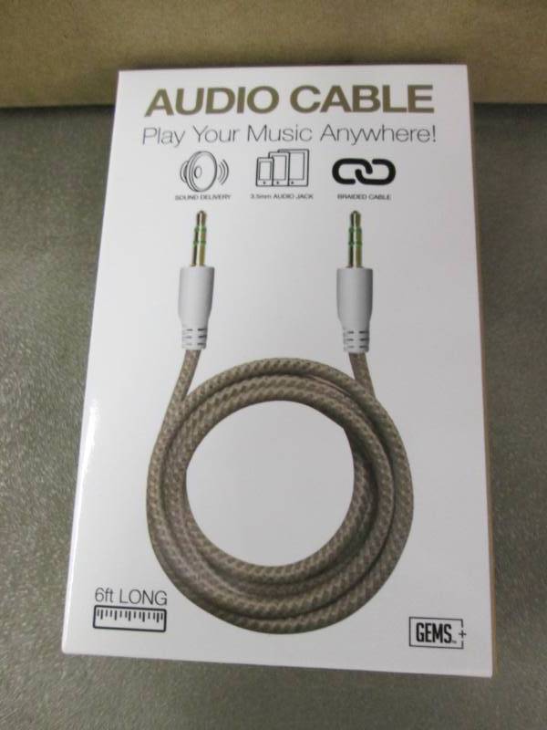 lot 360 image: Case of 48 Braided Audio Cables 6ft...