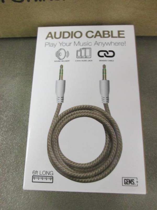 lot 361 image: Case of 48 Braided Audio Cables 6ft...