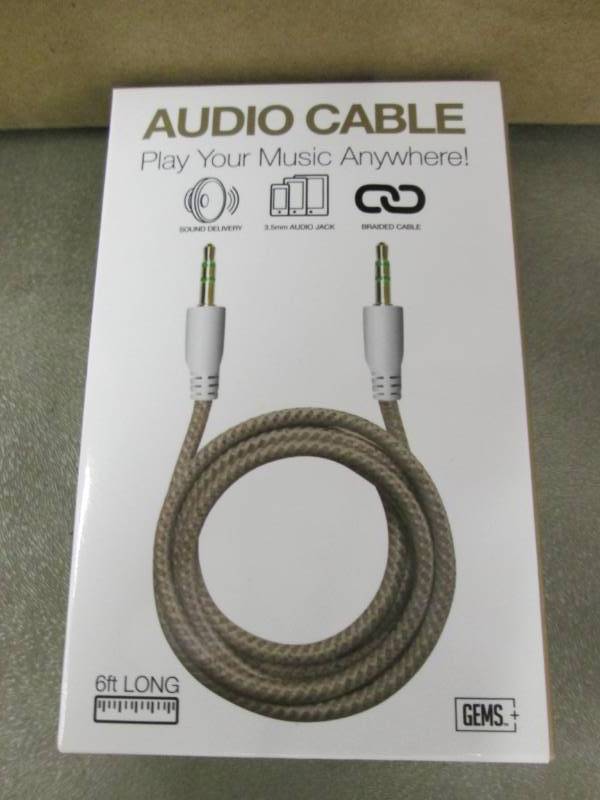 lot 362 image: Case of 48 Braided Audio Cables 6ft...