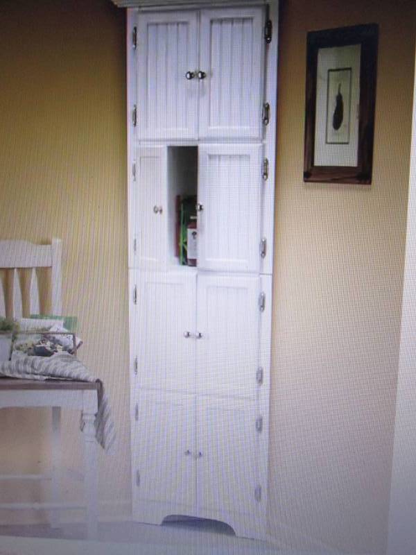 lot 367 image: 8-Door Corner Cabinet open box Reta...