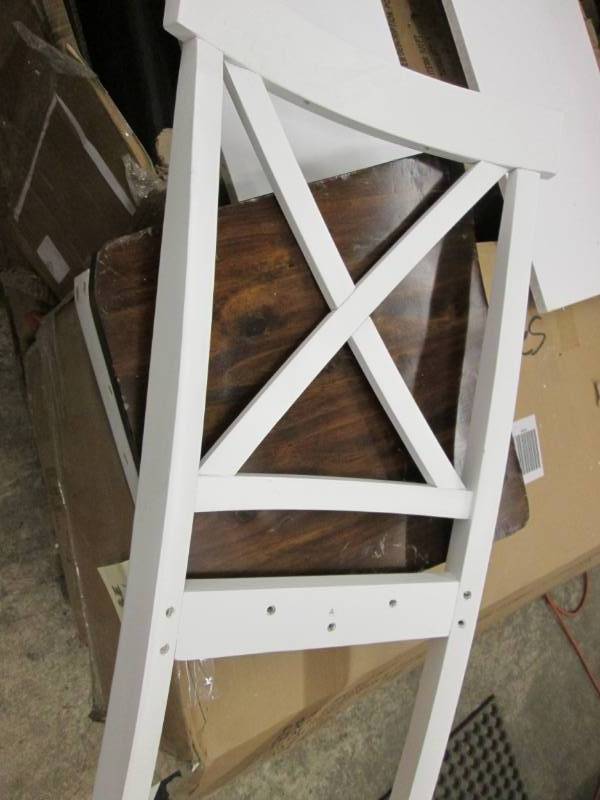 lot 382 image: 4  X Backed Dining Chairs- open box...