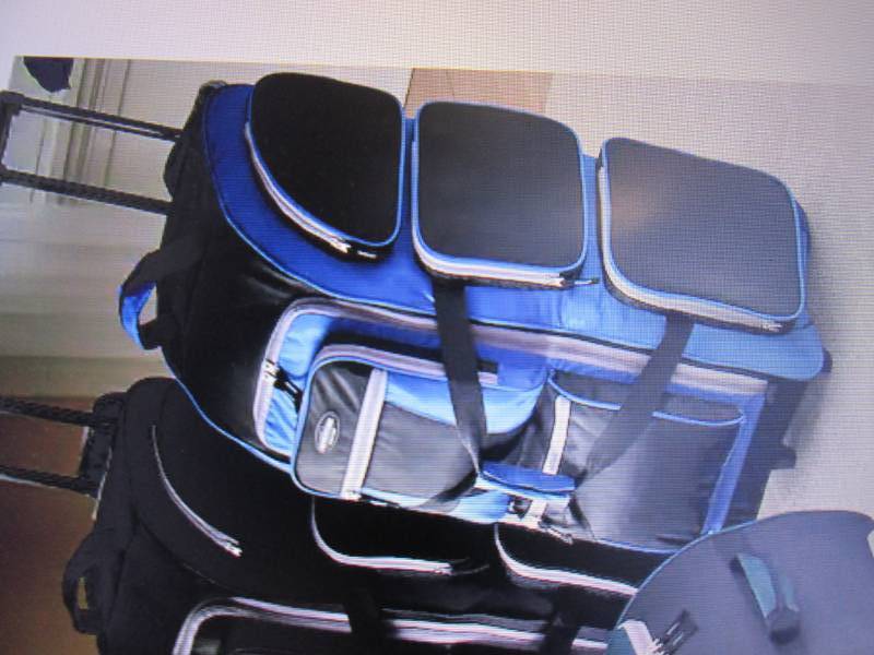 lot 395 image: Multi Pocket Upright Duffel by Trav...