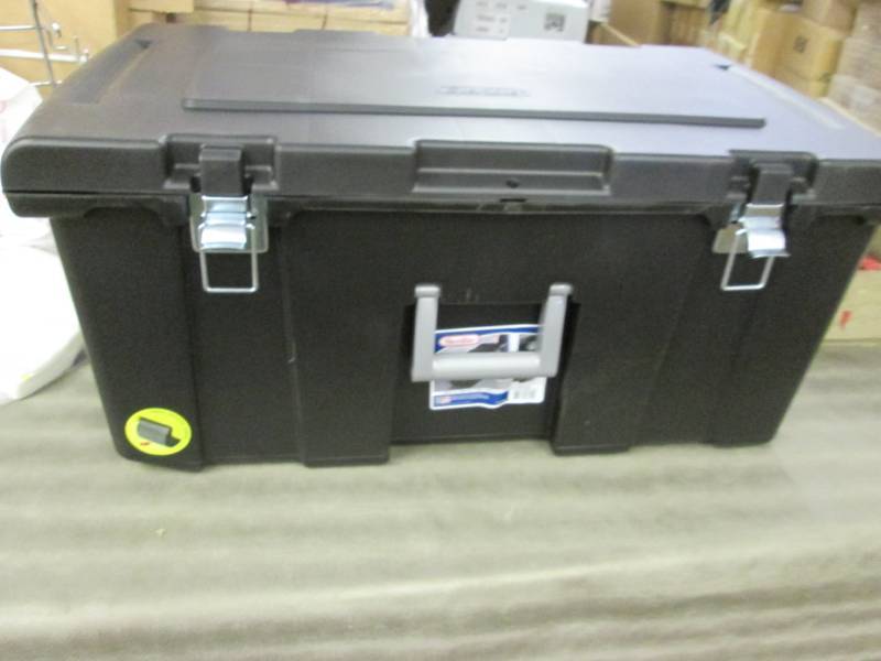 lot 189 image: Black Sterilite Footlocker 31.14x1...