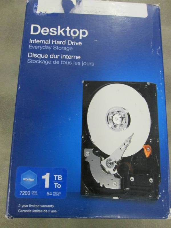 lot 216 image: WD Desktop Internal Hard Drive 1 TB...