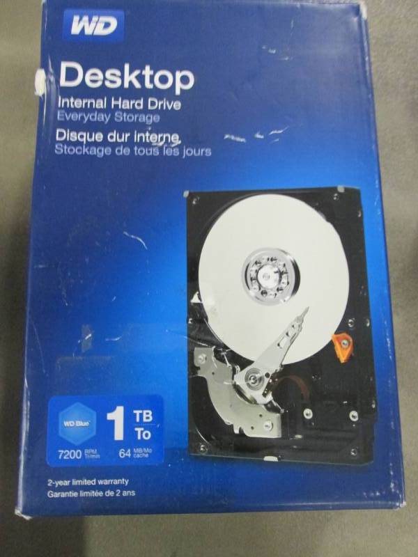 lot 217 image: WD Desktop Internal Hard Drive 1 TB...