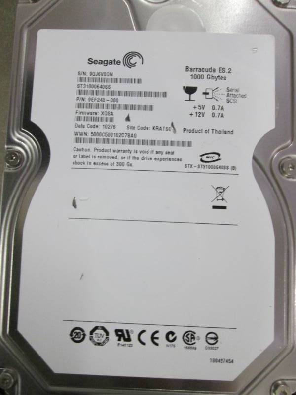 lot 243 image: Seagate BarraCuda ES.2 ST31000640SS...