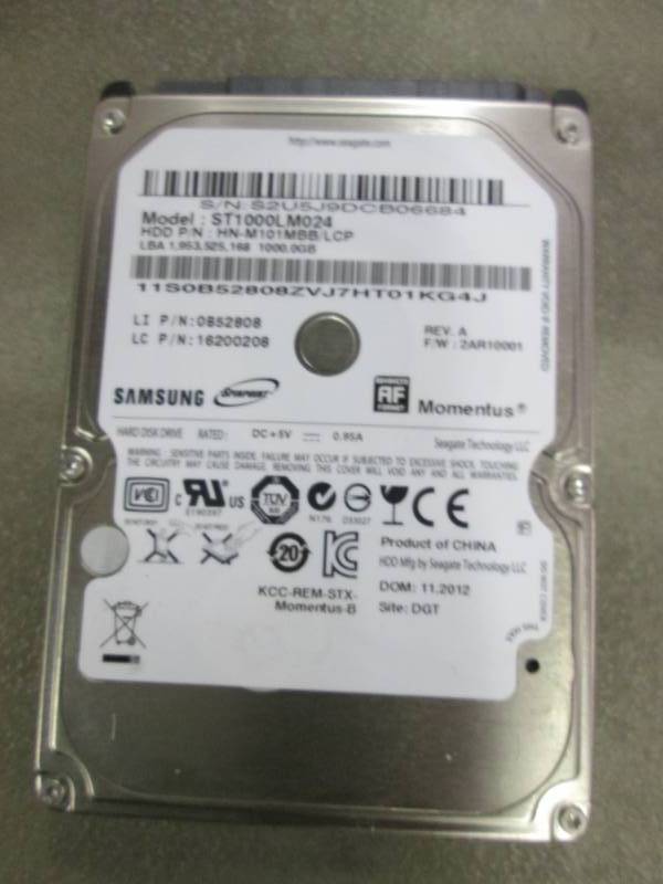 lot 260 image: Samsung Spinpoint M8 ST1000LM024 1T...