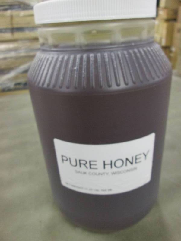 lot 291 image: 11.25 lb Plastic Jar of Pure Honey ...