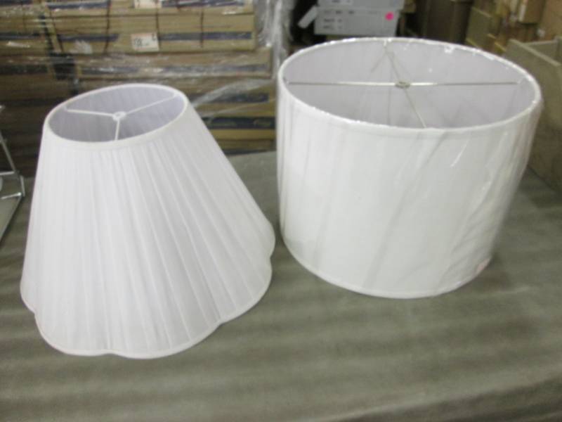 lot 296 image: Lot of 2 Large Lamp Shades...