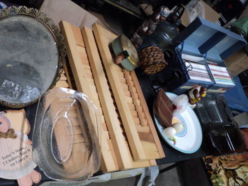lot 41 image: 4 Wood Shutters, Recipe Boxes full ...