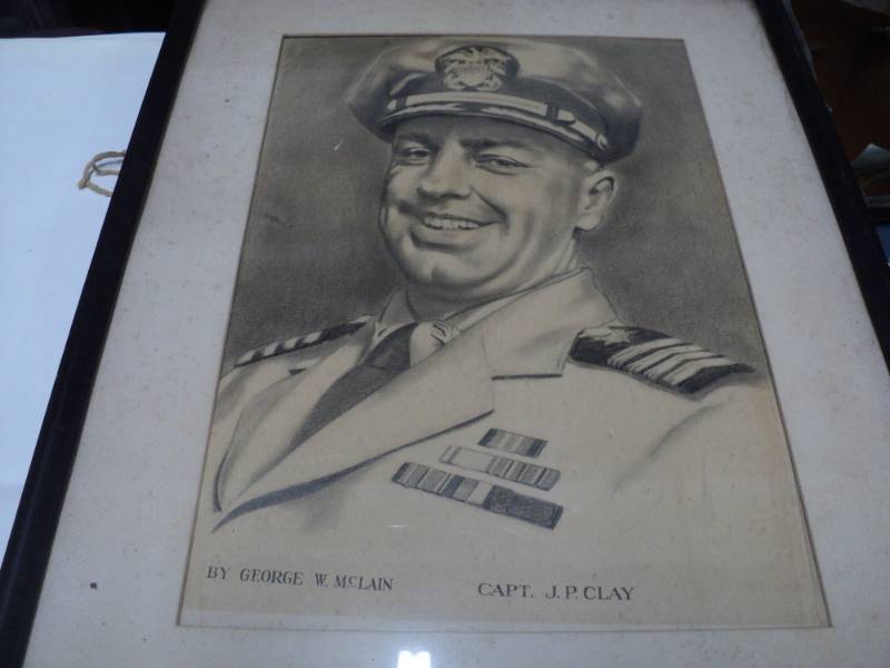 lot 140 image: Flags, Capt. JP Clay Picture, and m...