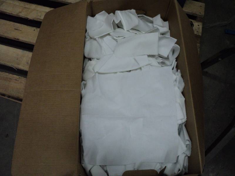 lot 158 image: Box of 11 Square White Material...