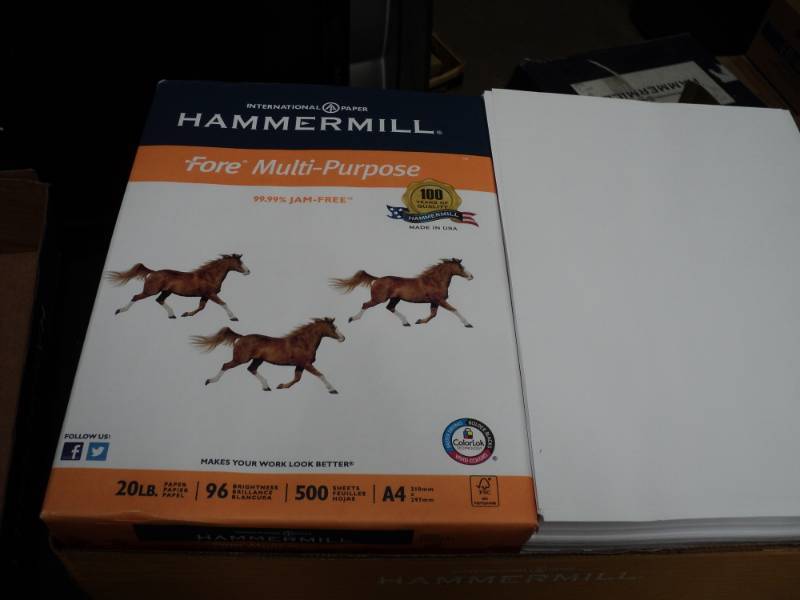 lot 182 image: 5000 sheets Hammermill White 8.5 x ...