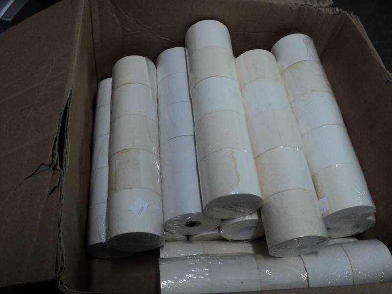 lot 185 image: Box of Receipt Paper 2 516 and Bul...