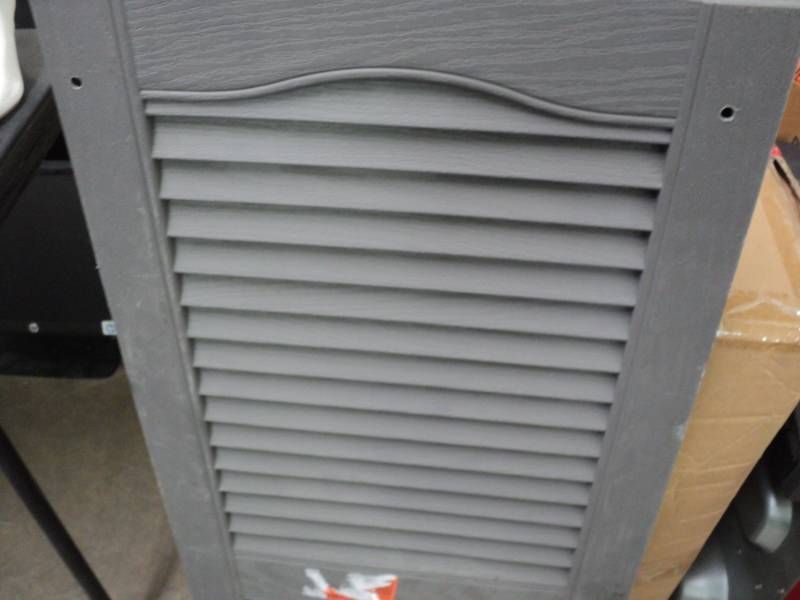 lot 219 image: Set of 2 Plastic Grey Shutters 14 ...