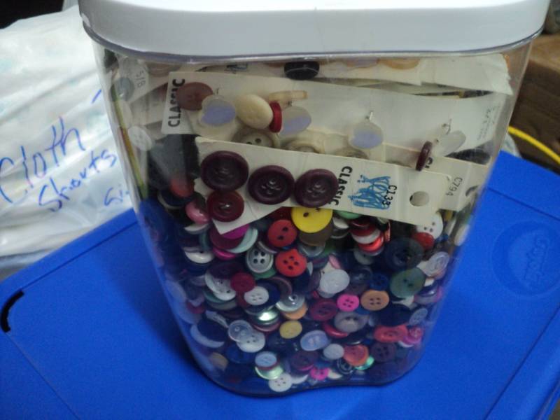 lot 228 image: Pitcher filled with Buttons...