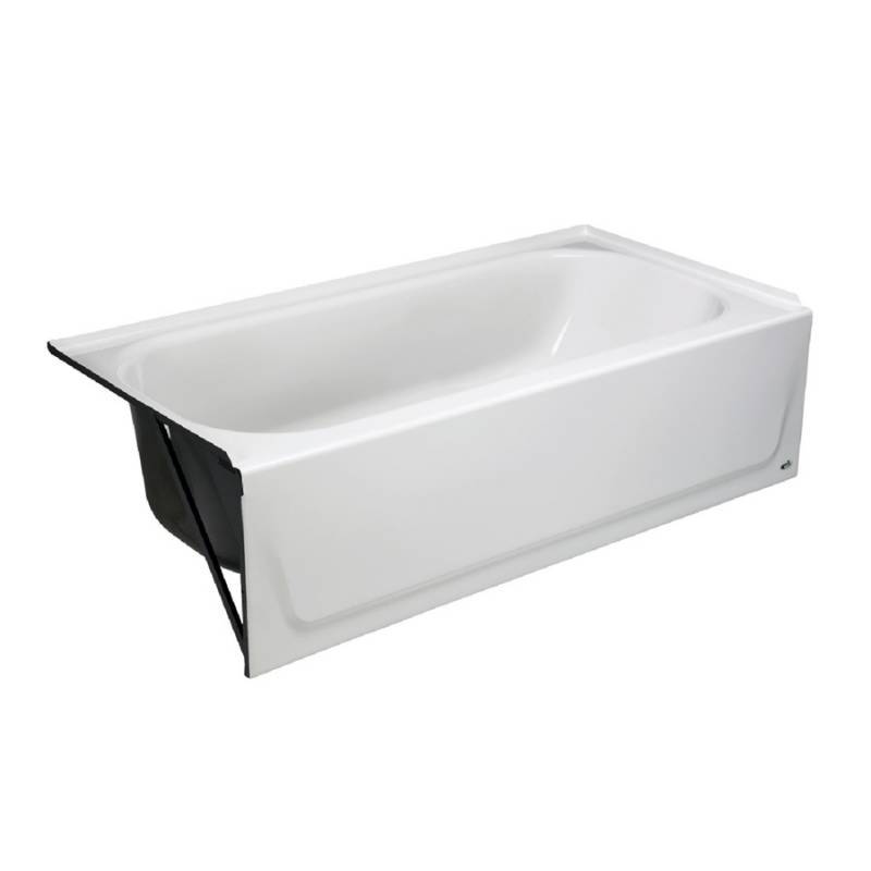 lot 79 image: Briggs Enameled Steel Rectangular Alcove Bathtub with Left-Hand Drain (Common 60-in x 30-in x 16.625-in Model 2520-130-01