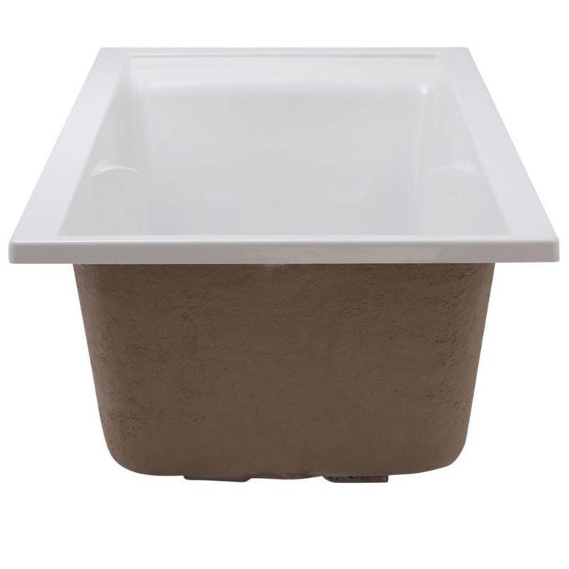 lot 108 image: American Standard EverClean 6 ft. Reversible Deep Soak Drain Soaking Tub in White, 7236L.002.020
