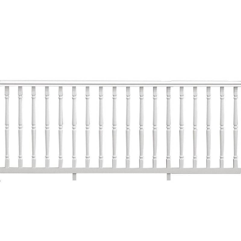 lot 122 image: 4 Veranda Williamsburg 8 ft. x 36 in. White Vinyl Rail Kit with Colonial Spindles, 73003565