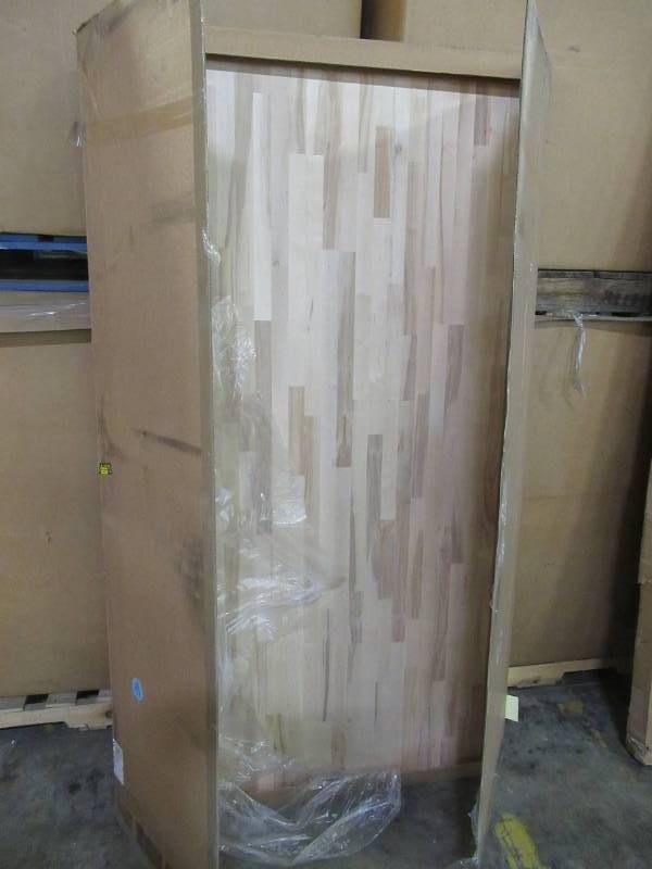 lot 66 image: Solid Wood Butcher Block Table Top, Approximate Measurements 40 X 74 12 X 1 12 Thick.