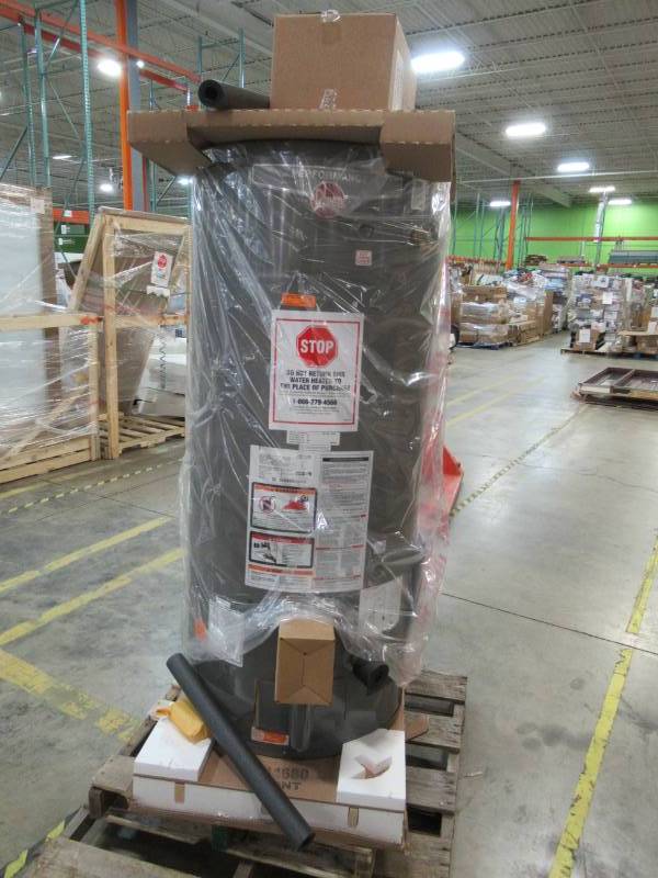 lot 93 image: Rheem Performance 75 Gal. Tall 6 Year 75,100 BTU Liquid Propane Power Vent Tank Water Heater - New Out of Box.