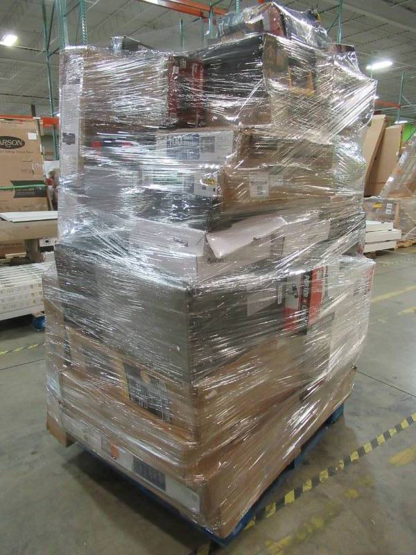 lot 94 image: WHOLESALE MIXED PALLET OF RETURNS - TOOLS, SMALL APPLIANCES, MEDICINE CABINETS & MORE