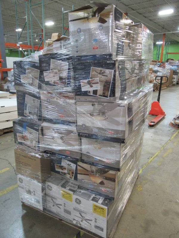 lot 95 image: WHOLESALE MIXED PALLET OF RETURNS - CEILING FANS