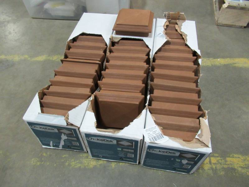 lot 111 image: ChoiceDek Foundations Harvest Brown Composite Deck Post Caps