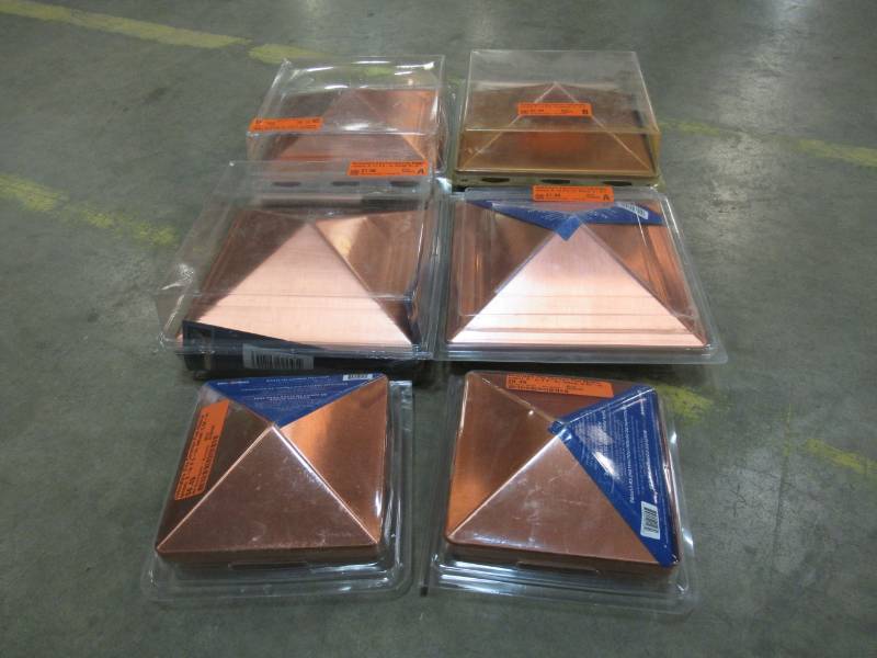 lot 113 image: Deckorators High Point Copper Plastic Deck Post Caps