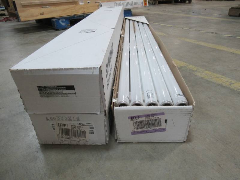 lot 155 image: SYLVANIA 70-in Single Pin (T12) 4200K Cool White Fluorescent Light Bulbs 55W (3 Cases) bulbs