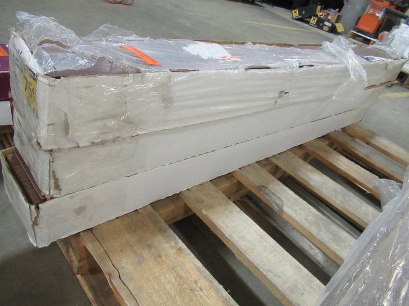 lot 164 image: Style Selections Acacia Blackwood 4.96-in W x 4.23-ft L Smooth Wood Plank Laminate Flooring L402 - 3 Cases