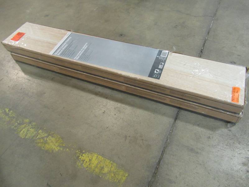 lot 182 image: Natural Hickory 7 mm Thick x 8.06 in. Wide x 47-58 in. Length Laminate Flooring 367991-00249 (23.97 sq. ft.  case) - 2 Cases
