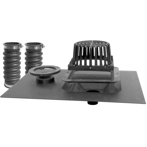 lot 218 image: 4 LSP T-6104 Roof Drain Uni Flex with Overflow Includes Hardware Kits - Never used - New in Box.