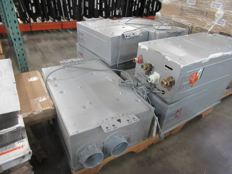 lot 217 image: Pallet of 7 Rheem Performance Plus Natural Gas Mid Efficiency Indoor Tankless Water Heaters - Used