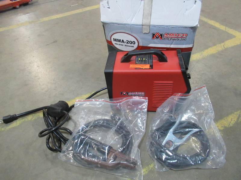 lot 9 image: Amico Power 200 Amp Stick Arc DC Inverter Welder, 110230V Dual Voltage Welding, MMA-200 - Slightly Used