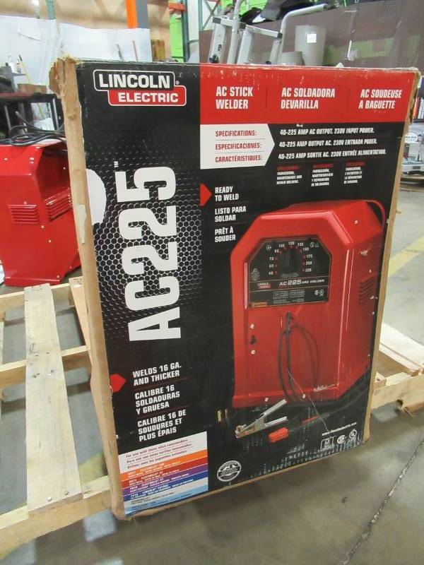 lot 13 image: Lincoln Electric 225 Amp ArcStick Welder AC225S, 230V, K1170.-  Dented