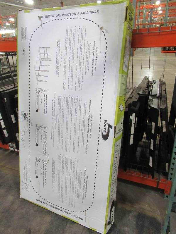 lot 40 image: Bootz Industries ShowerCast 60 in. x 30 in. x 4 in. Left Drain Single Threshold Shower Base in White, 010-1001-00 - New in Box
